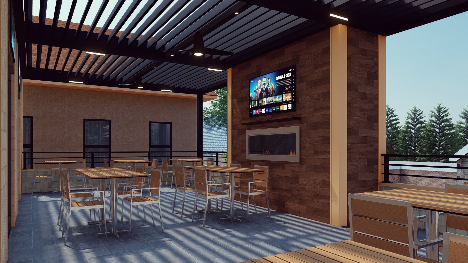 B2 Bistro Point Pleasant — outdoor dining structure by Breslow